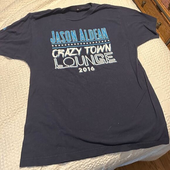 Jason Aldean Crazy Town Lounge Shirt Size Large EUC - Picture 1 of 2